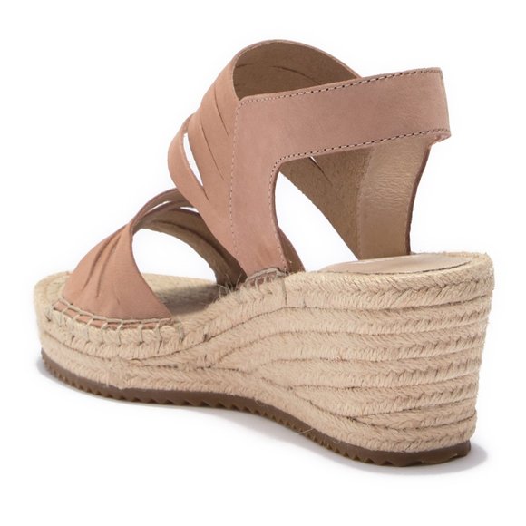 Eileen Fisher LARGO Espadrille Wedge Sandal Comfy NEW Suede Leather LATTE 🎉HP - Picture 3 of 7